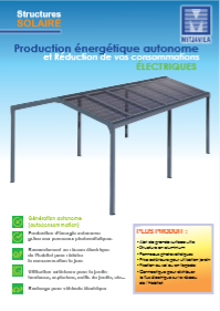 Structure solaire, abris voiture solaires