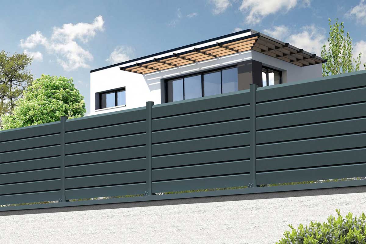 Brise-vue en aluminium ajouré  Panneau décoratif jardin, Design de  clôture, Panneau de cloture
